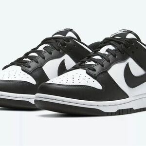 Nike Black and White Dunk Low Sneakers NEW